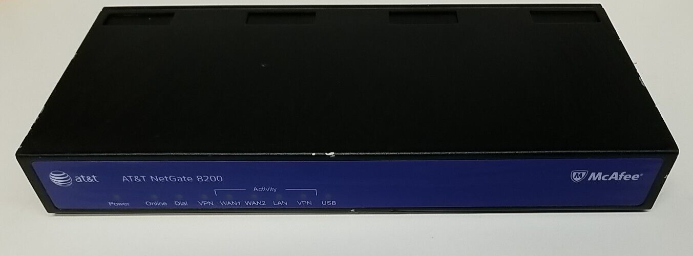 AT&T Netgate 8200 AT&T McAfee 8-Port Firewall Switch SG8200 | eBay