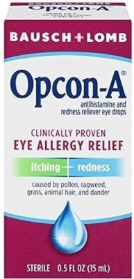 Bausch & Lomb Opcon A Allergy Relief Eye Drops, 0.5 oz
