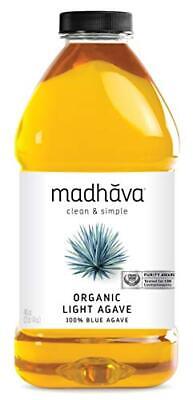 2-Pack MADHAVA Organic Light Agave 100% Pure Blue Agave Nectar Sweetener 46oz