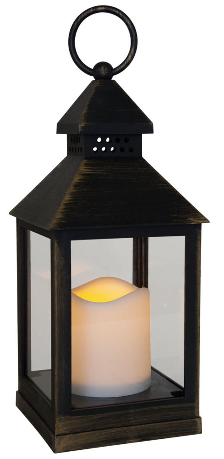 Lanterna Lumino Candela E Filo 15 Led Addobbo Decorazione Feste Natale dfh