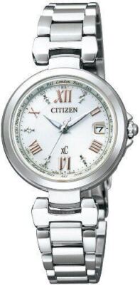 Pre-owned Citizen Xc Eco-drive Ec1030-50a Happy Flight Solor Radio Women's Watch