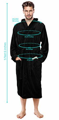 Bathrobe For Men Fleece Hooded - Plush Long Bathrobes Ultra-Soft NY Threads