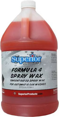 Superior Products Formula 4 Spray Wax 1 Gal Concentrated Spray Wax for Car Wash