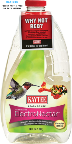 Kaytee Hummingbird ElectroNectar Wild Bird Food, Ready to Use, 64 Ounces