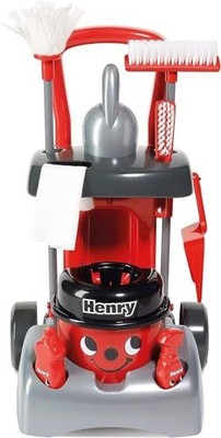 Henry & Hetty Toys - Henry Deluxe Cleaning Trolley - Red Henry-Inspired Toy P...