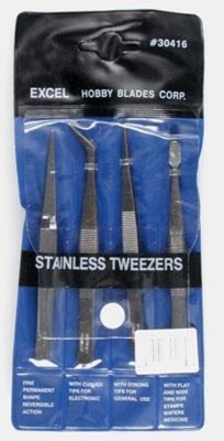Excel 4 Piece Tweezer Set 30416