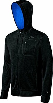 

Мужская толстовка с капюшоном на молнии ASICS Exertion, черная, Blacks