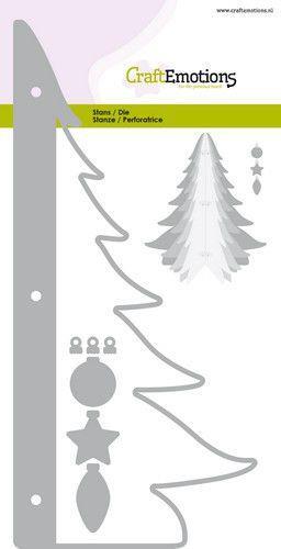 CraftEmotions Stanz- und Prägeschablone 2tlg - 3D Weihnachtsbaum