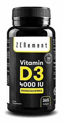 Vitamina D3 4000 UI 365 Perlas | Vitamina D Natural Colecalciferol | con Acei…