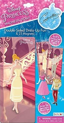 Disney Princess Cinderella Magnetic Doll - Double-Sided Dress-Up Fun 23 Magnets