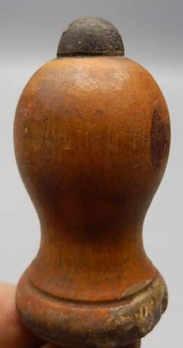 Antique Wooden Victorian Doorstop Door Stop Screw-In with Rubber Nipple