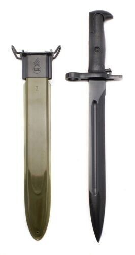 15" WWII US Army M1 Garand Bayonet Tactical Fighter Knife with Scabbard