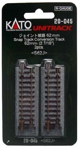 Kato N Scale UniTrack 62mm 2 7/16 Atlas Snap or Flex Track