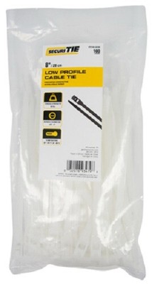 ECM, 100 Pack, 8'', Natural, Low Profile, Cable Tie, 60 LB, CTCH8-60100