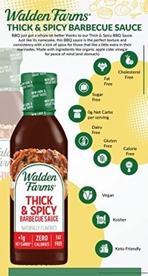 Walden Farms Thick & Spicy Barbecue Sauce 340ml X 3 Pack of 3