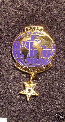 Eastern Star enamel past former Grand Representative pin NEW dangle star 