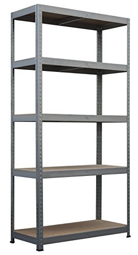 TRUTZHOLM Wohnzimmerregal 180x90 Cm – Schwerlastregal Mit 5 Böden, 875 Kg Tragkraft