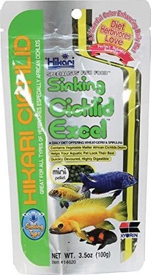 Hikari Cichlid Excel Mini Sinking Pellets Tropical Fish Food 3.5-Ounce