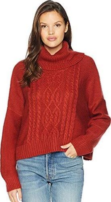 

Женский свитер вязанной вязки с рукавами реглан Jack by BB Dakota, черный, Burnt orange