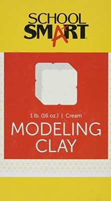 School Smart 86001 Modeling Clay - 4 Ounce Bars - Pack of 4 - Cream