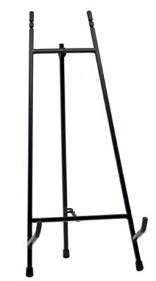Red Co. 16  Tall Modern Metal Tripod Plate Stand and Art Holder Easel, Black