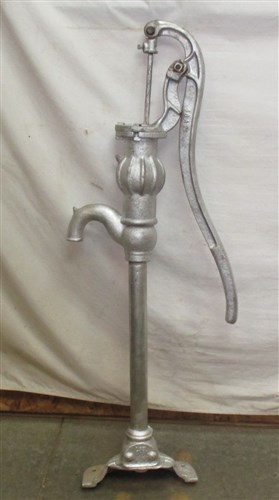 Well Water Pump Cast Iron Cistern Pitcher Windmill Garden Red Jacket Vintage ax