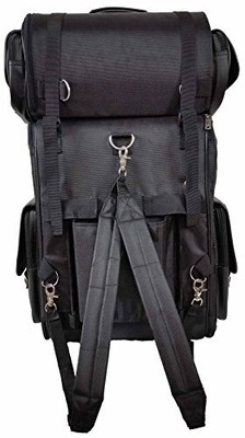 Vance Leather Motorcycle Sissy Bar Bag - Weather Proof Black Motorcycle Luggage