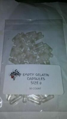 EMPTY GELATIN CAPSULES~SIZE 1~ 50 OR 100 COUNT~FREE SHIPPING TO U.S.