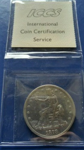 1878-S USA Trade Dollar Silver Coin San Francisco mint ICCS F-12