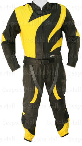 Pre-owned Handmade Men's Motorcycle Punishes Cowhide Leather Two Piece Suit Safety Pads-304 In Multicolor