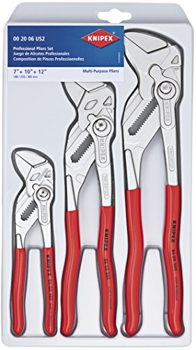 KNIPEX Tools 00 20 06 US2 002006US2 Pliers Wrench 3-Piece Se