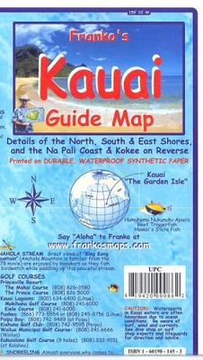 FRANKO'S KAUAI GUIDE MAP By Frank M. Nielsen **BRAND NEW**