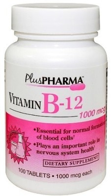 VITAMIN B-12 1000MCG 100 Tablets by PlusPharma