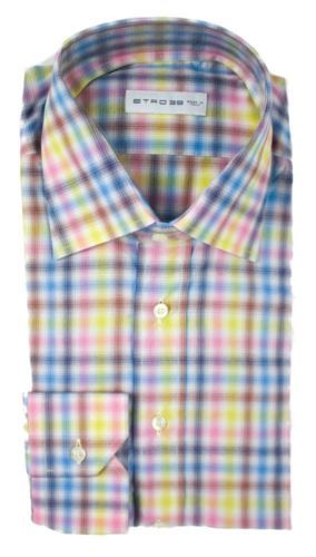 Etro Blue/Multicolor Printed Ramie Button Front Tunic Shirt
