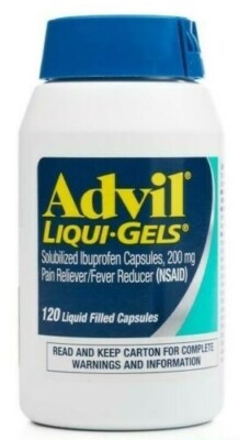 New Advil Liqui-Gels Solubilized Ibuprofen Capsules 200mg 120ct Bottle Exp 02/25