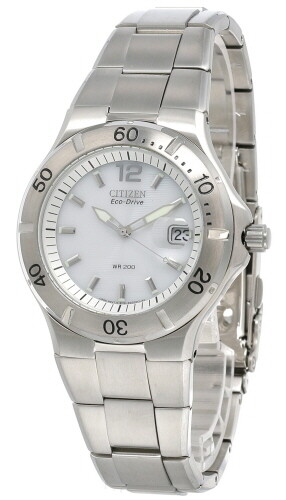 Pre-owned Citizen Eco Drive White Dial Stainless Steel Men's Watch Bm0550-51a