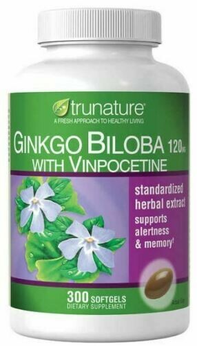 Trunature Ginko Biloba Dietary Supplement 300 Softgels, FAST SHIPPING 