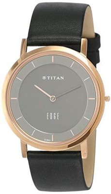 Pre-owned Titan Edge Analog Grey Dial Men's Watch-nm1595wl09 / Nl1595wl09
