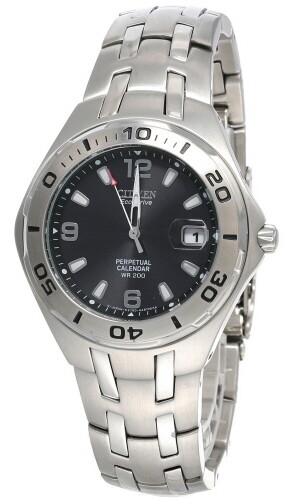 Pre-owned Citizen Eco-drive Perpetual Calendar Dial Ss Men's Watch Bl1020-55h