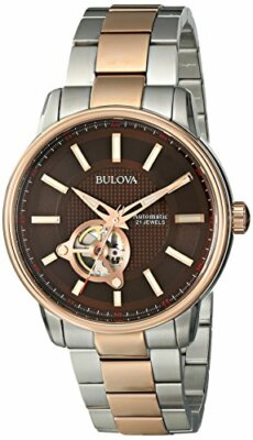 Pre-owned Bulova Men's 98a140 Analog Display Japanese Automatic Two Tone Watch