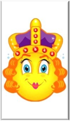 Queen Smiley Face Refrigerator Magnet