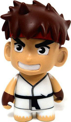 Street Fighter X Kid Robot 3'' Ryu White Trading Figure Anime Manga NEW