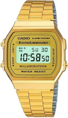 Casio A168wg-9Wdf Men's Multi-Function Gold-Tone Base Metal Bracelet Watch