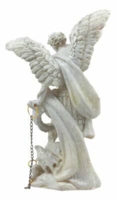 Holy Archangel Saint Michael With Chained Lucifer Statue Holy Eucharist Patron