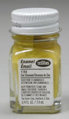 Testors 1184TT Zinc Flat Enamel Paint - 1/4 oz. Bottle