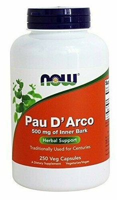 Now Foods PAU D' Arco, 500 mg, 250 Veg Capsules