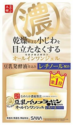 SANA Nameraka Honpo Wrinkle Care Facial Gel Cream 100g Japan
