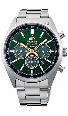 Pre-owned Orient Watch Sporty Neo 70's Solar Panda Brilliant Green Wv0031tx Men's