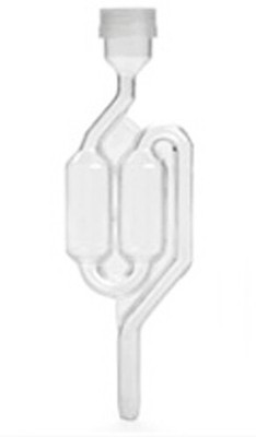 Home Brew Ohio 3 Gallon Glass Carboy with Drilled Bung and Twin Bubble Airlock