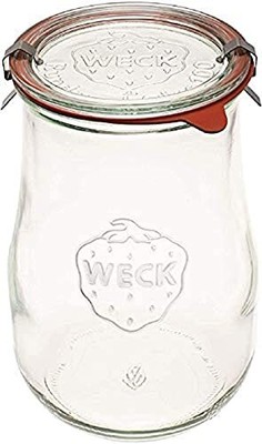 Weck Jars - Weck Tulip Jars 1.5 Liter- Large Glass Jars for Sourdough - Start...